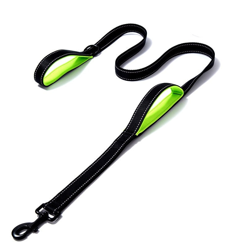 Dual Handle Reflective Dog Leash