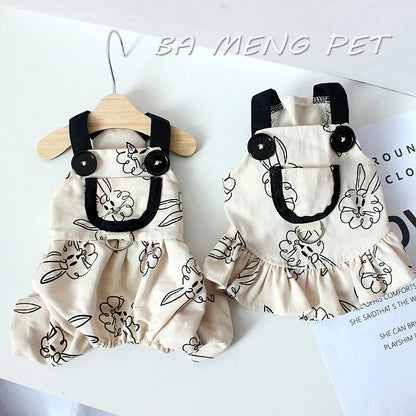 Rabbit Print Dog Sling Dress